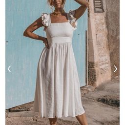 Spell Darling Frill Sleeve Dress White Size 12 for rent on The Volte - image 1