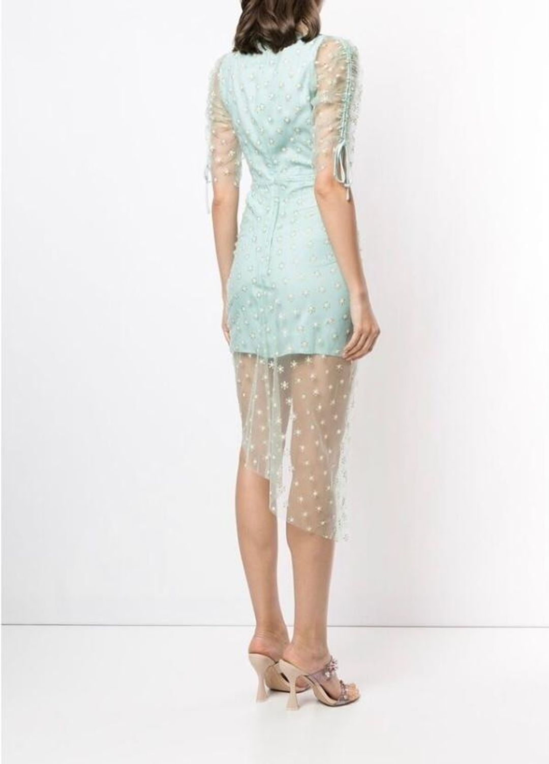 Alice McCall Peppermint Stardust Midi Dress Blue Size 8 for rent on The Volte - main image