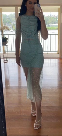 Alice McCall Peppermint Stardust Midi Dress Blue Size 8 for rent on The Volte - image 6