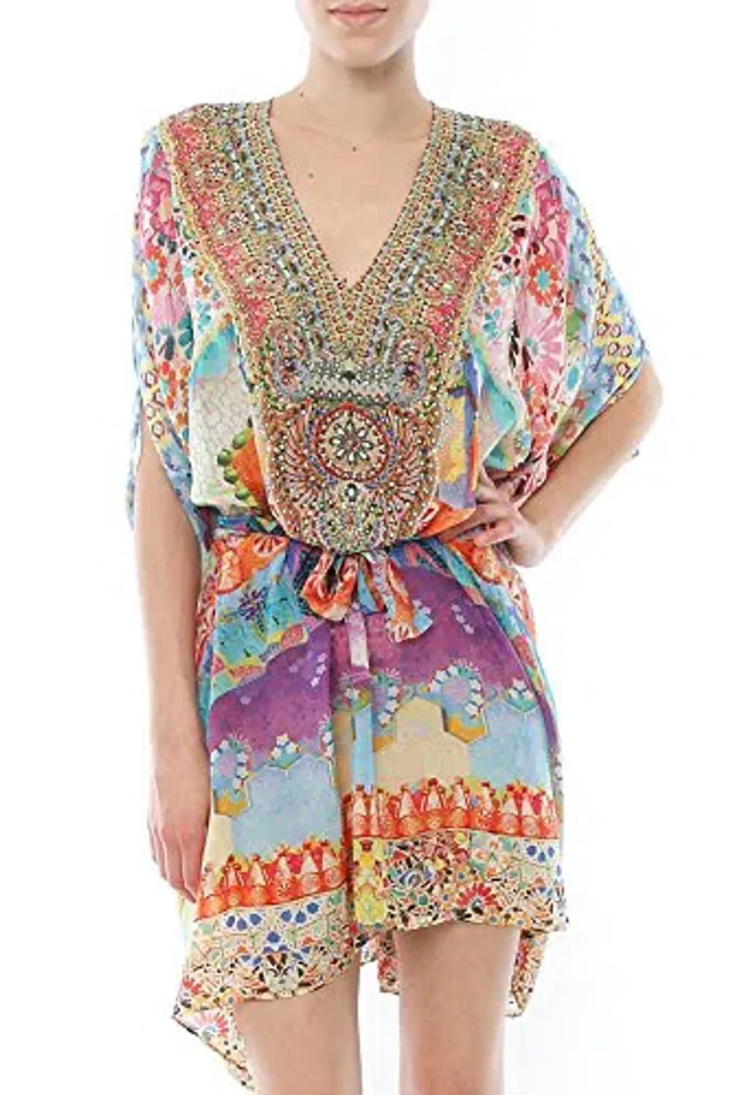 Camilla Casa Mila Belted Kaftan Dress Print Size 12 for rent on The Volte - main image