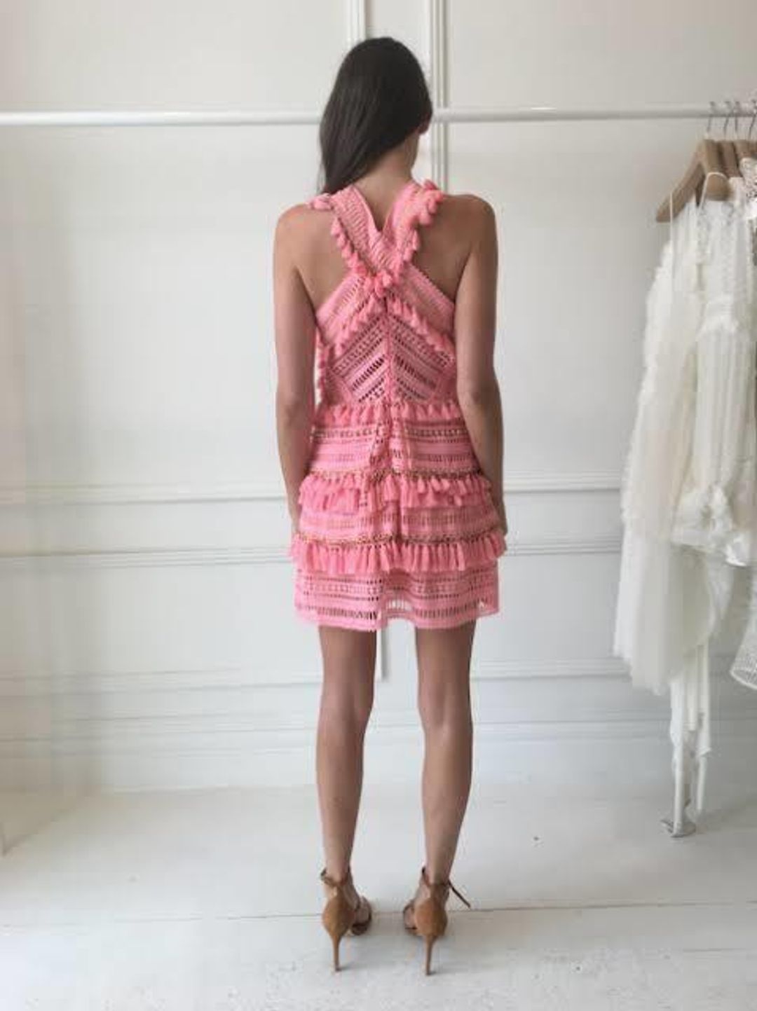 Thurley Foxtrot Dress in Pink for rent on The Volte - main image