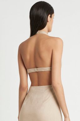 Sir The Label Blanche Halter Dress Midi Cream | AU 6 for rent on The Volte - image 3