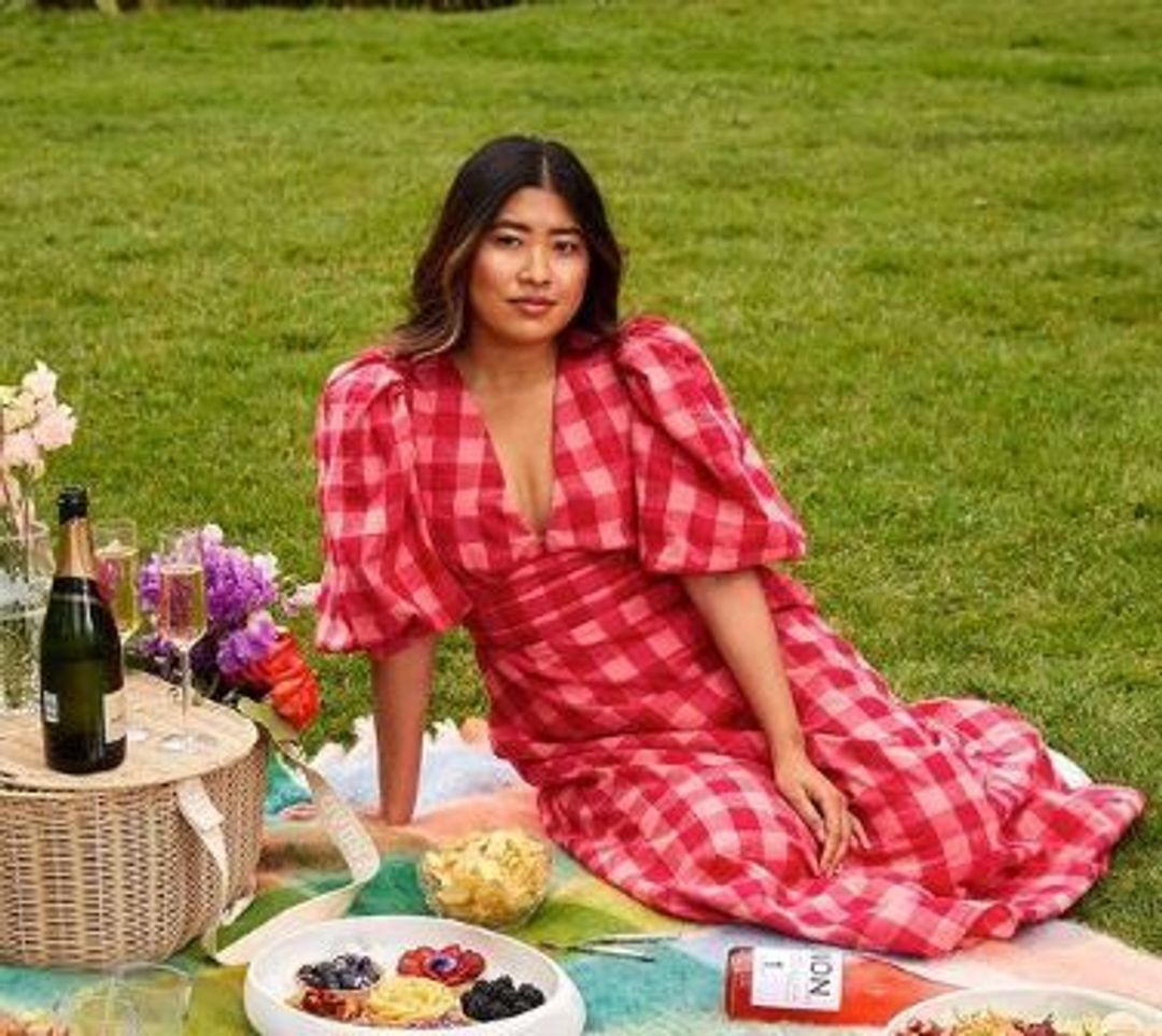 Acler Hamilton Dress Cherry Mix Print Size 8 for rent on The Volte - main image