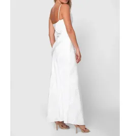 By Johnny Chelsey Slice Gown in Ivory Size AU 6 for rent on The Volte - image 3