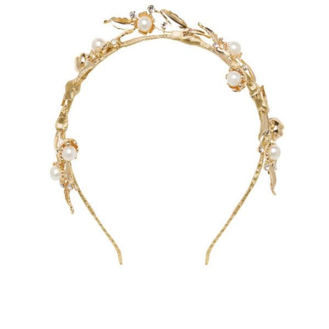 Heather McDowall Bridal Clementine Headpiece Gold for rent on The Volte - main image
