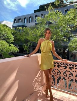 One Fell Swoop Audrey Mini Dress Citron Size 12 for rent on The Volte - image 3