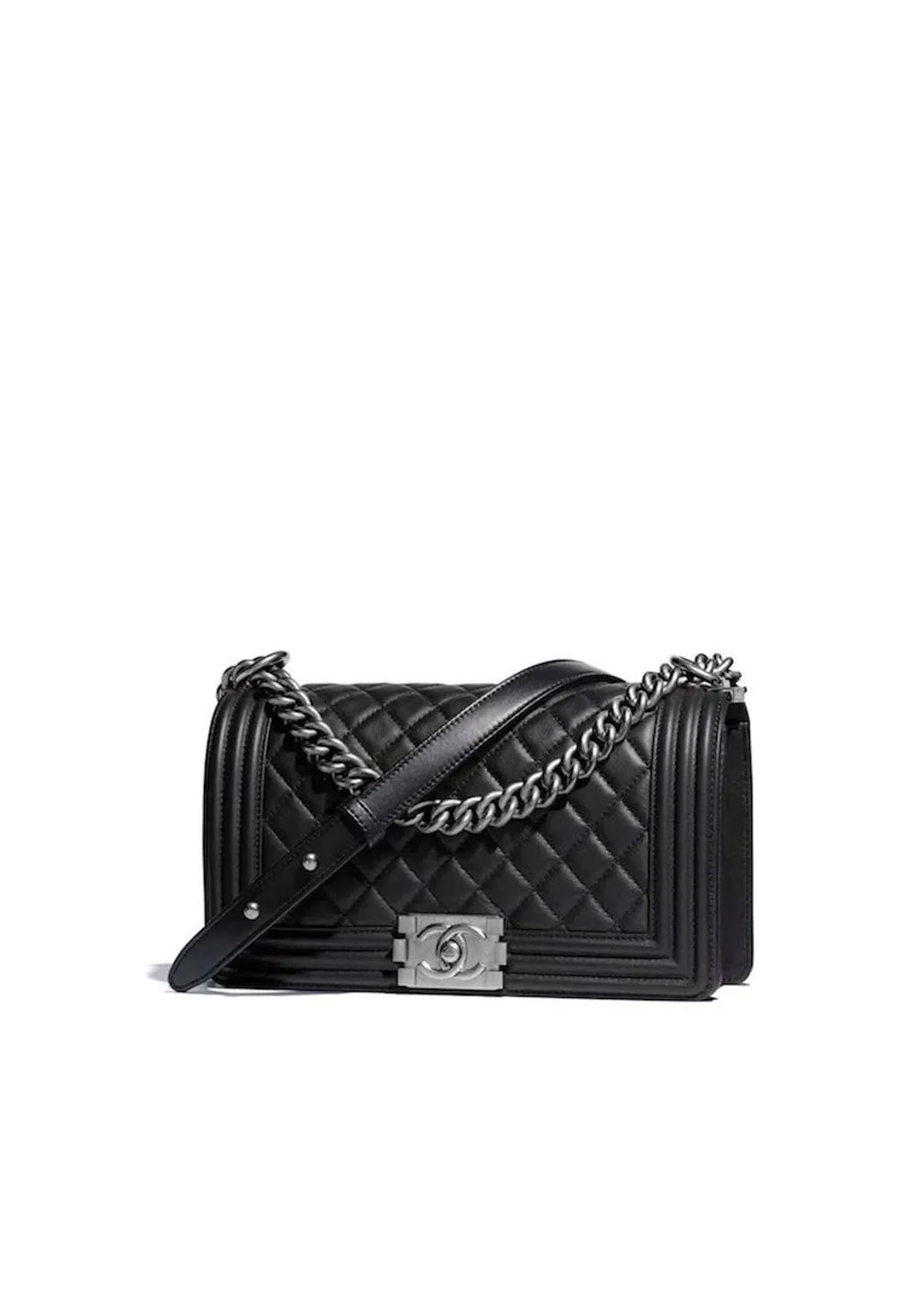 Chanel Boy Handbag Black  for rent on The Volte - main image