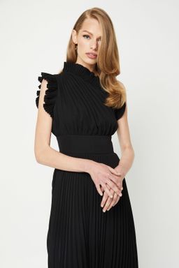 Mossman The Lady Like Midi Dress Black Size 6 for rent on The Volte - image 2