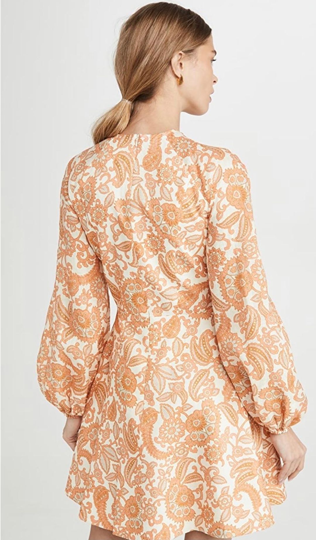 Zimmermann Peggy Scallop Short Dress Print Size 8 for rent on The Volte - main image