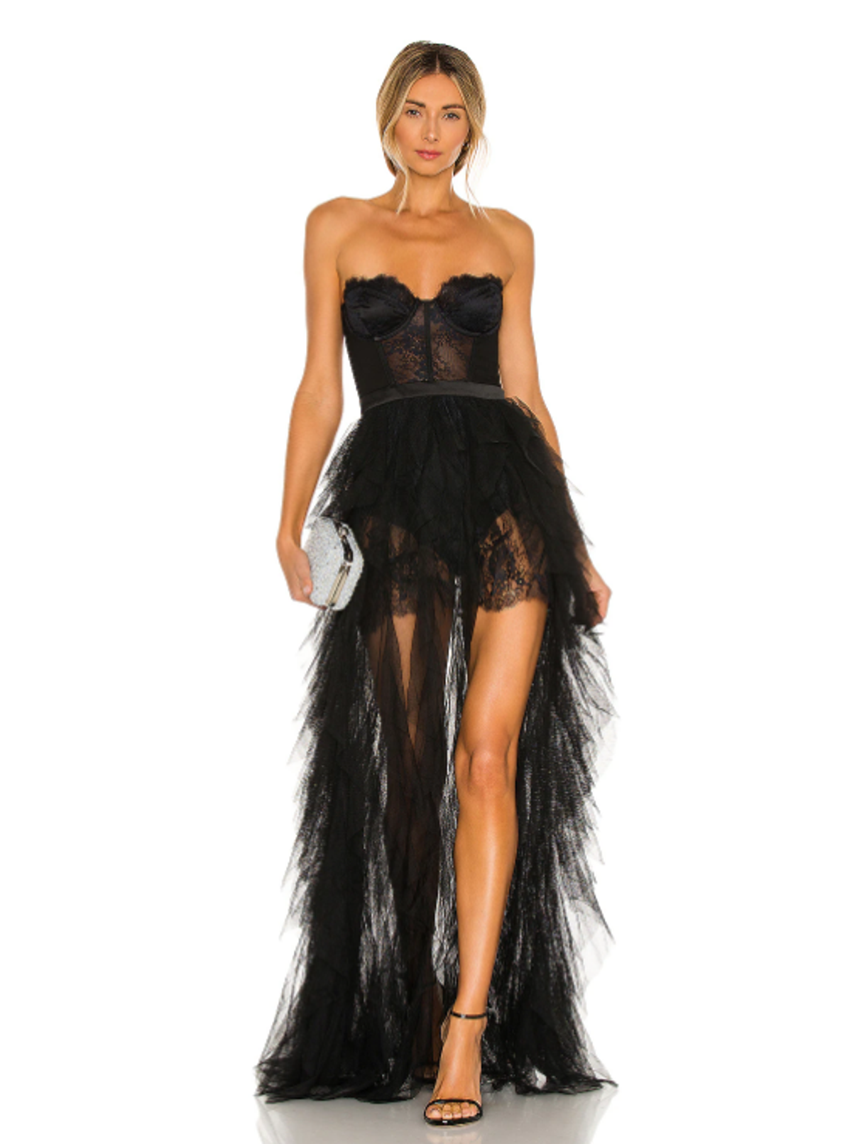 For Love & Lemons Bustier Gown Black Size 10 for rent on The Volte - main image
