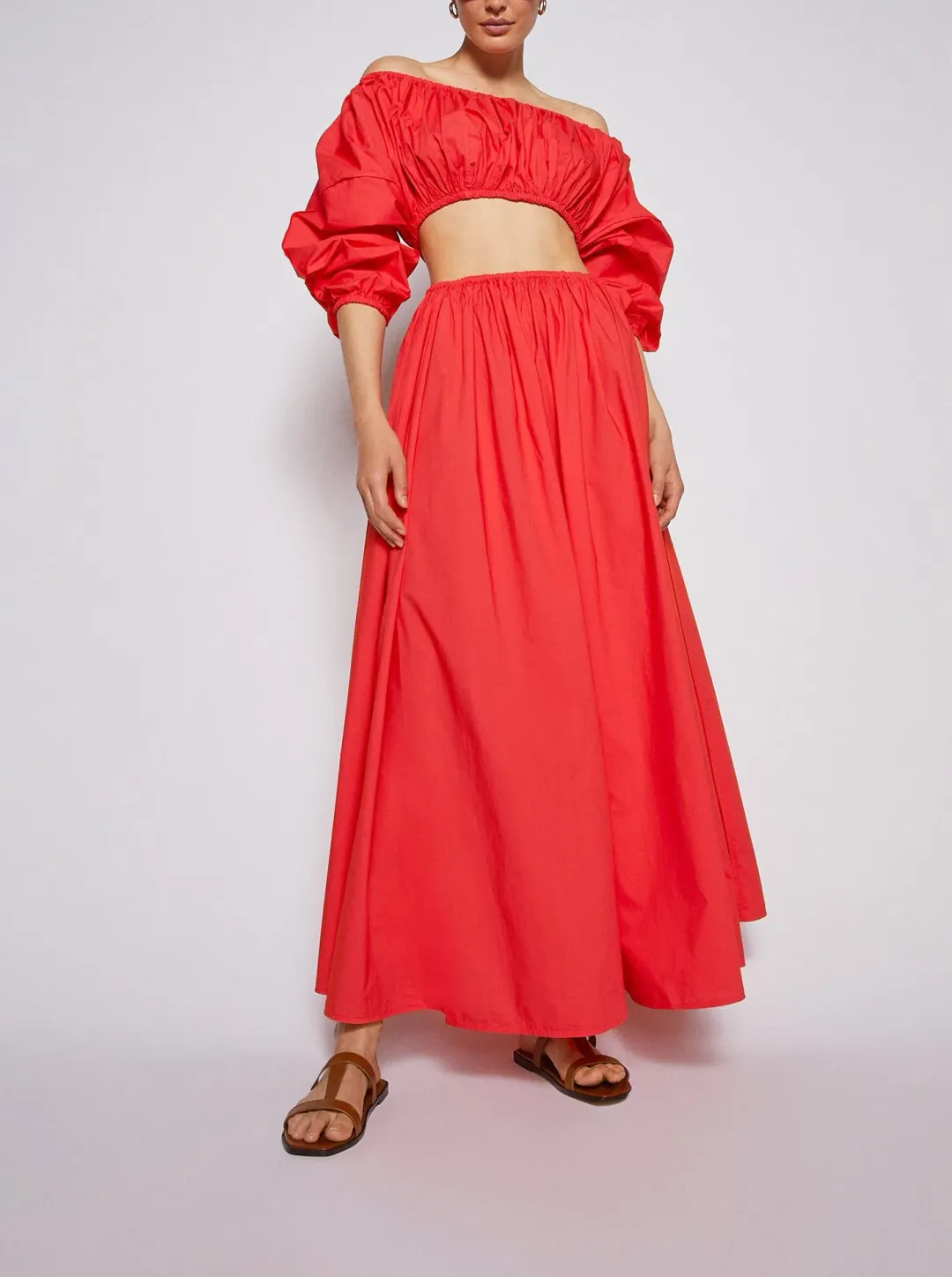 Scanlan Theodore Parachute Cotton Gather Dress Poppy Size AU 8 for rent on The Volte - main image
