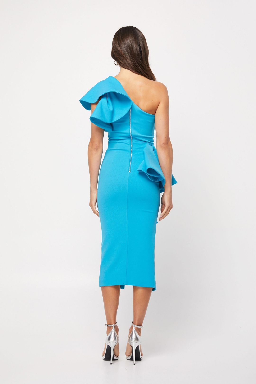 Mossman Dangerous Minds Midi Dress Blue Size 8 for rent on The Volte - main image