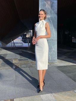 Mossman The Edge of Glory Midi Dress Ivory Size 10 for rent on The Volte - image 7