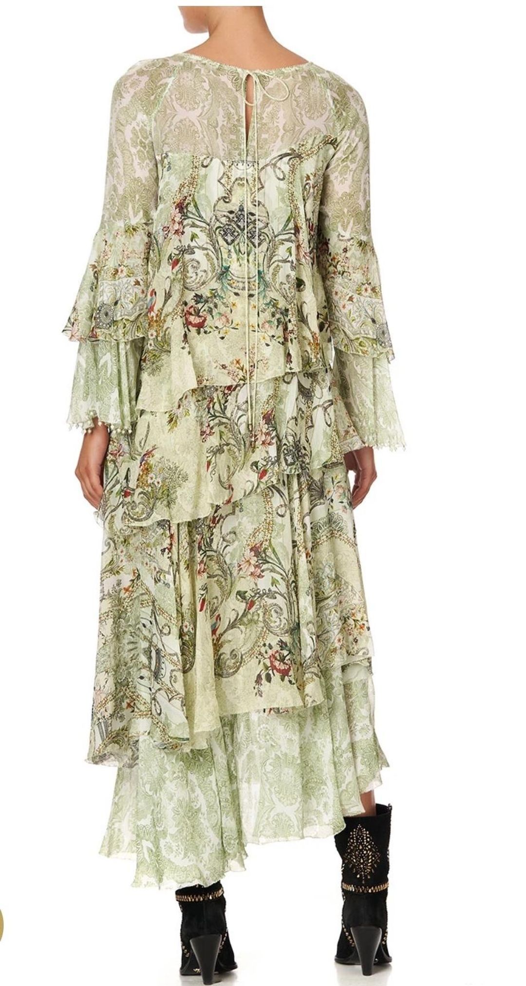 Camilla Brick Lane Beauty Asymmetrical Ruffle Dress Print Size 14 for rent on The Volte - main image