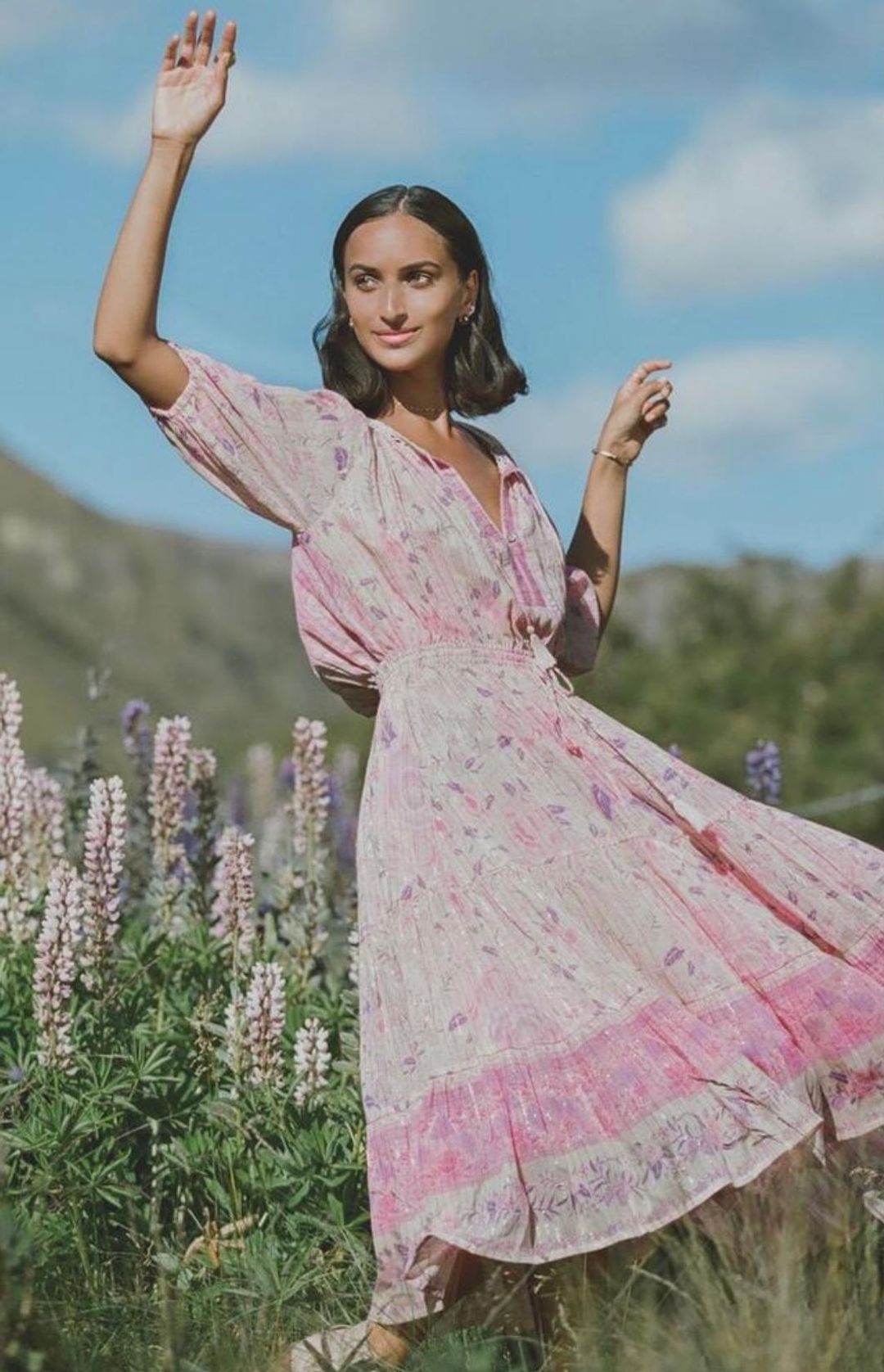 Spell & The Gypsy Mystic Midi Dress Floral Size 6 for rent on The Volte - main image