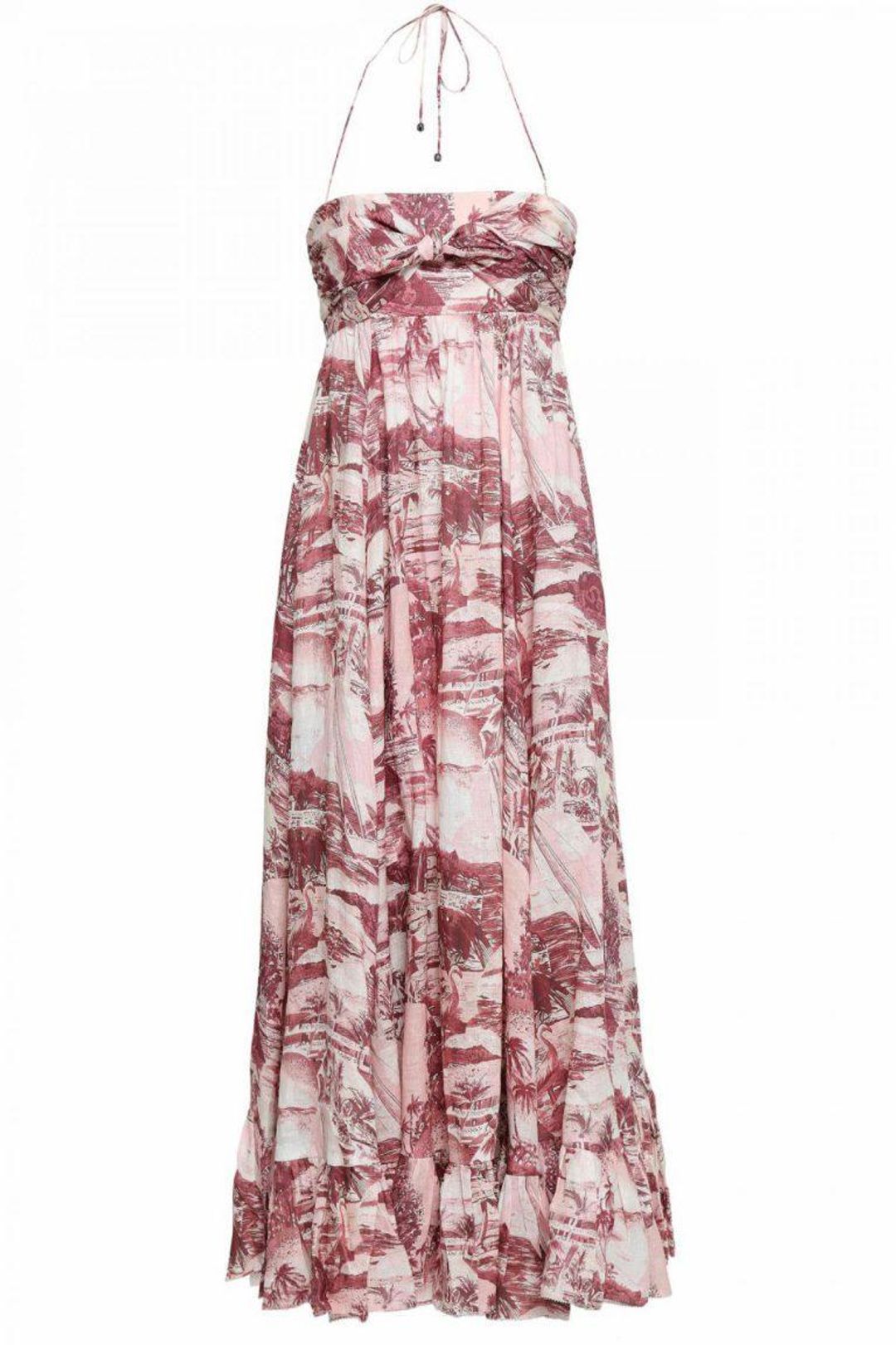 Zimmermann Linen Kali Hawaiian Dress Print Size 8  for rent on The Volte - main image
