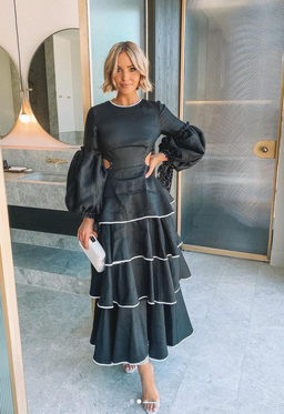 Aje Gracious Cut Out Dress Black Size 8 for rent on The Volte - image 1