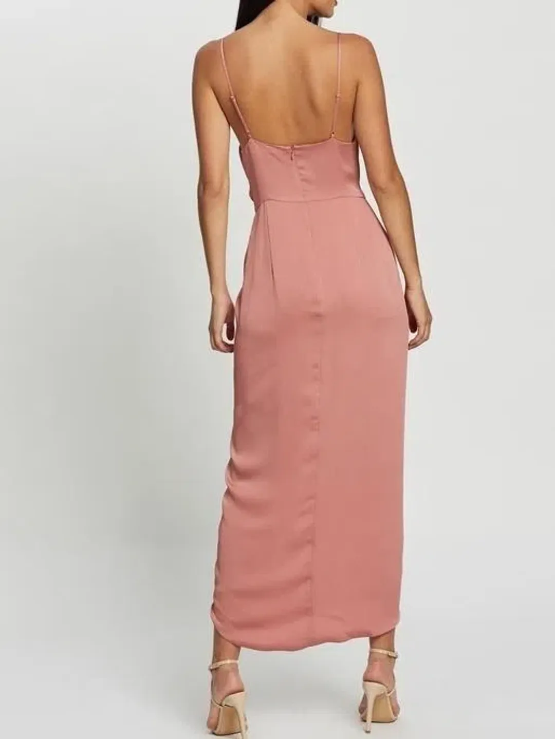 Shona Joy Luxe Tie Front Cocktail Dress Pink - Size 12 for rent on The Volte - main image
