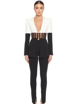 Eliya The Label Kira Blazer Black White Size 10  for rent on The Volte - image 1