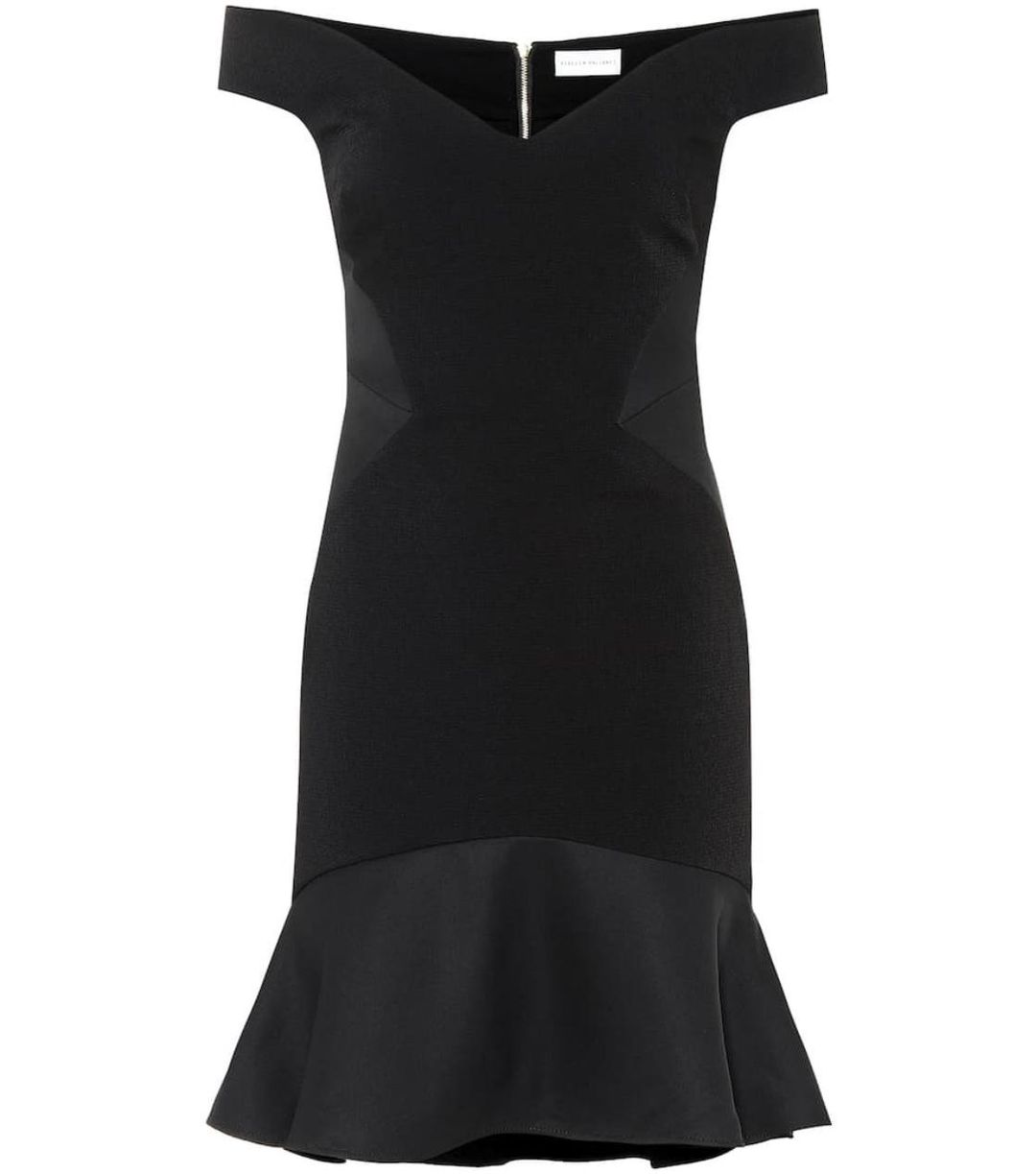 Rebecca Vallance Anise mini dress black for rent on The Volte - main image