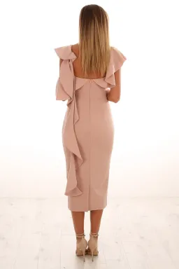 Pasduchas Romy Midi Dress Jasper Blush Size 8 for rent on The Volte - image 2