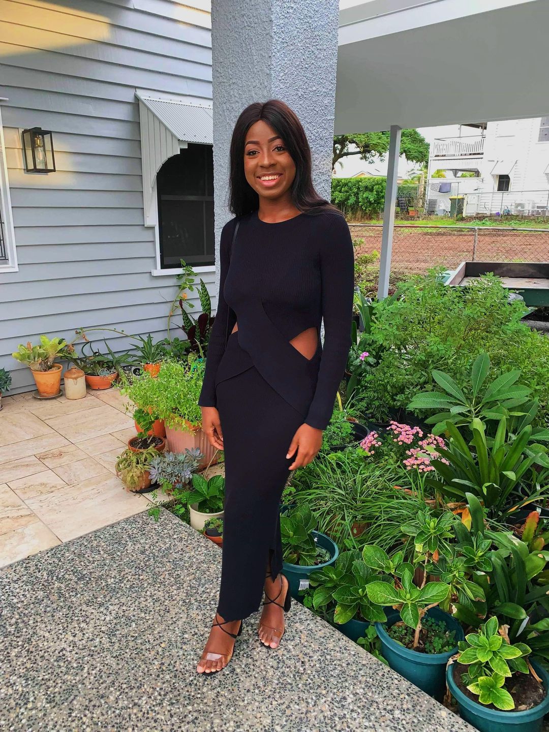 Sir The Label Celena Draped Midi Dress Black | AU 10 for rent on The Volte - main image