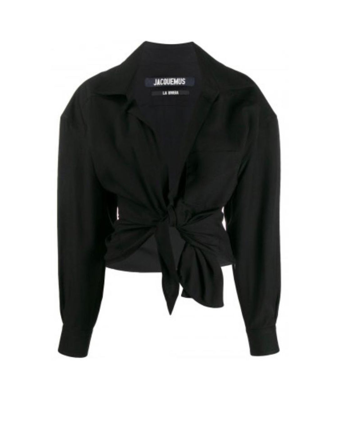 Jacquemus La Chemise Pavia Shirt Black Size 8 for rent on The Volte - main image