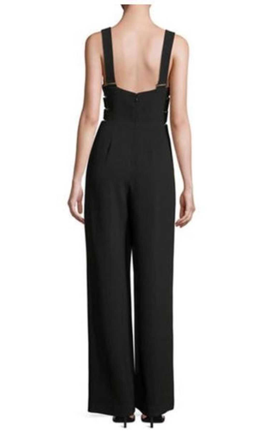 Zimmermann Stretch Crepe buckle Jumpsuit black size 8 for rent on The Volte - main image