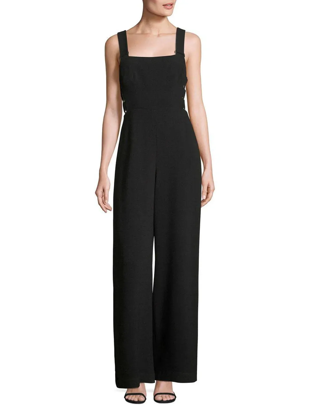 Zimmermann Stretch Crepe buckle Jumpsuit black size 8 for rent on The Volte - main image