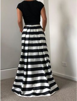 Nicholas ball striped skirt black white stripe size 8  for rent on The Volte - image 3