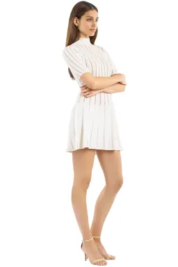 MISHA Marianne Mini Dress Gold Stripe Size 4 for rent on The Volte - image 3