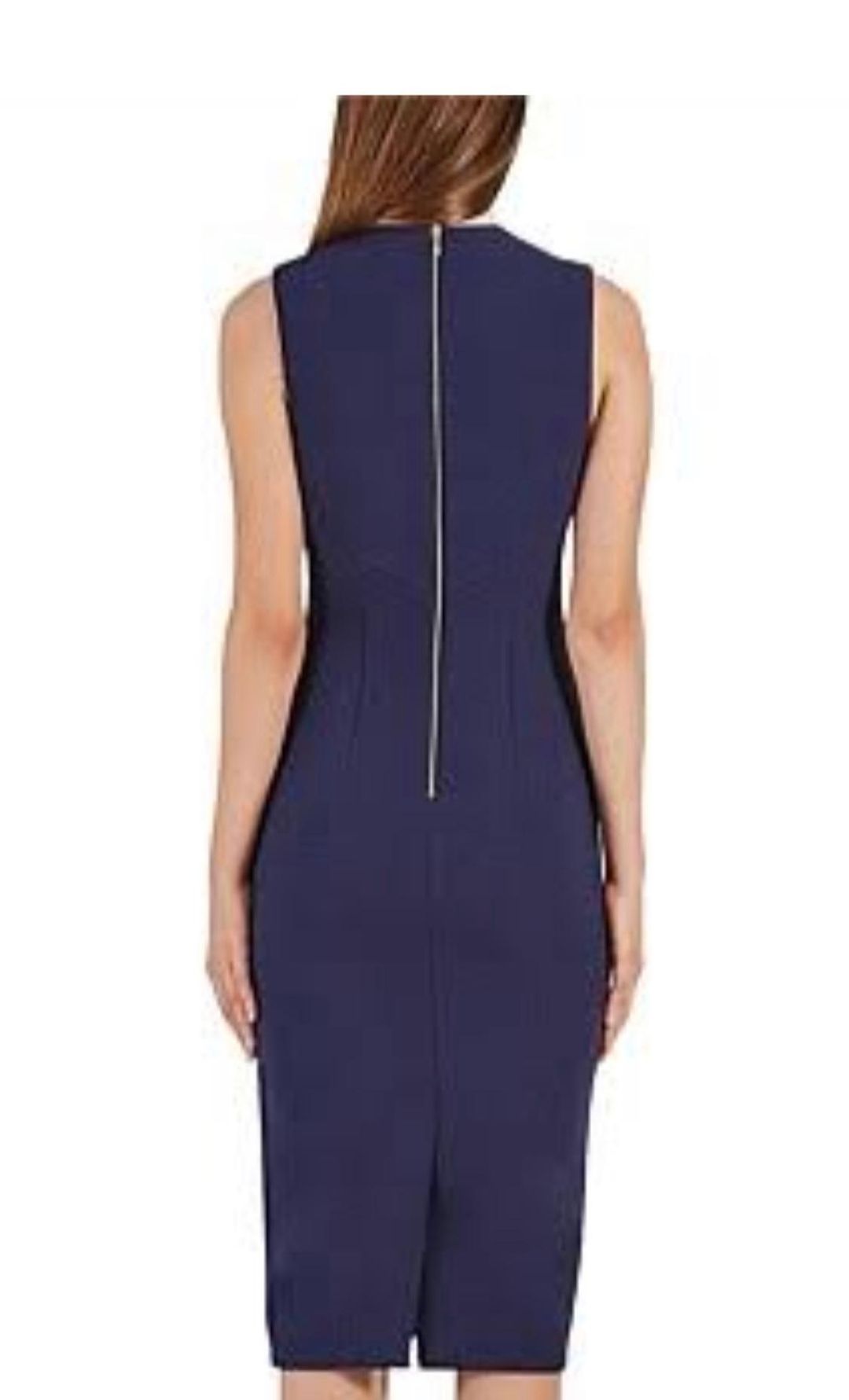 Rebecca Vallance Deep V Neck Dress Navy size 10 for rent on The Volte - main image