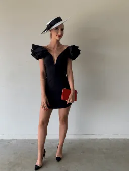 Sheike Rihanna Mini Dress Black Size 6 for rent on The Volte - image 2