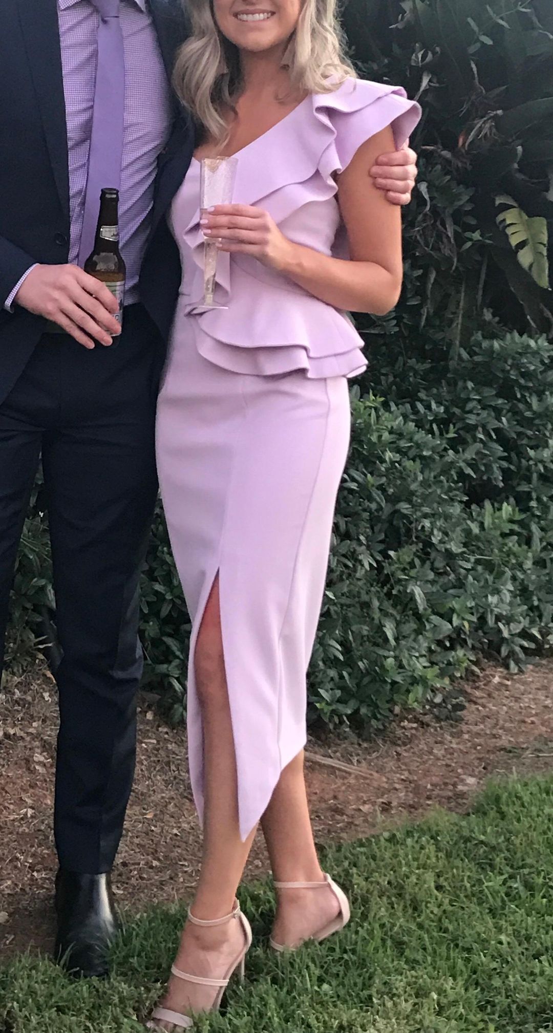 SHEIKE dress Asymmetrical Ruffle dress lilac Size 6 for rent on The Volte - main image