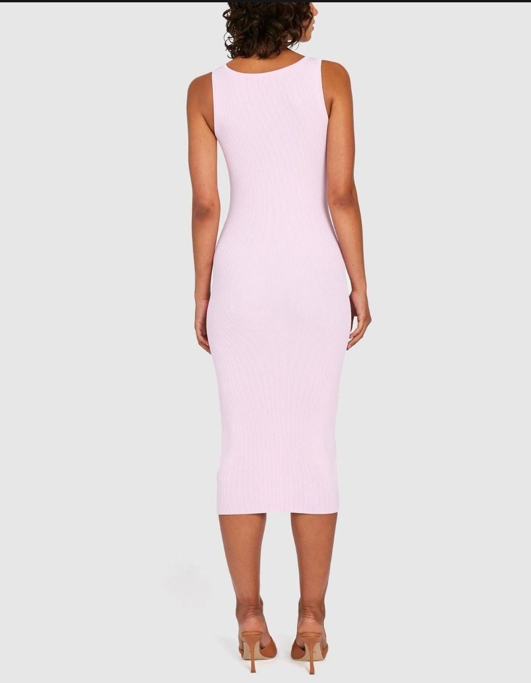 BY JOHNNY. - Alice Split Knit Dress - Light Pink for rent on The Volte - main image