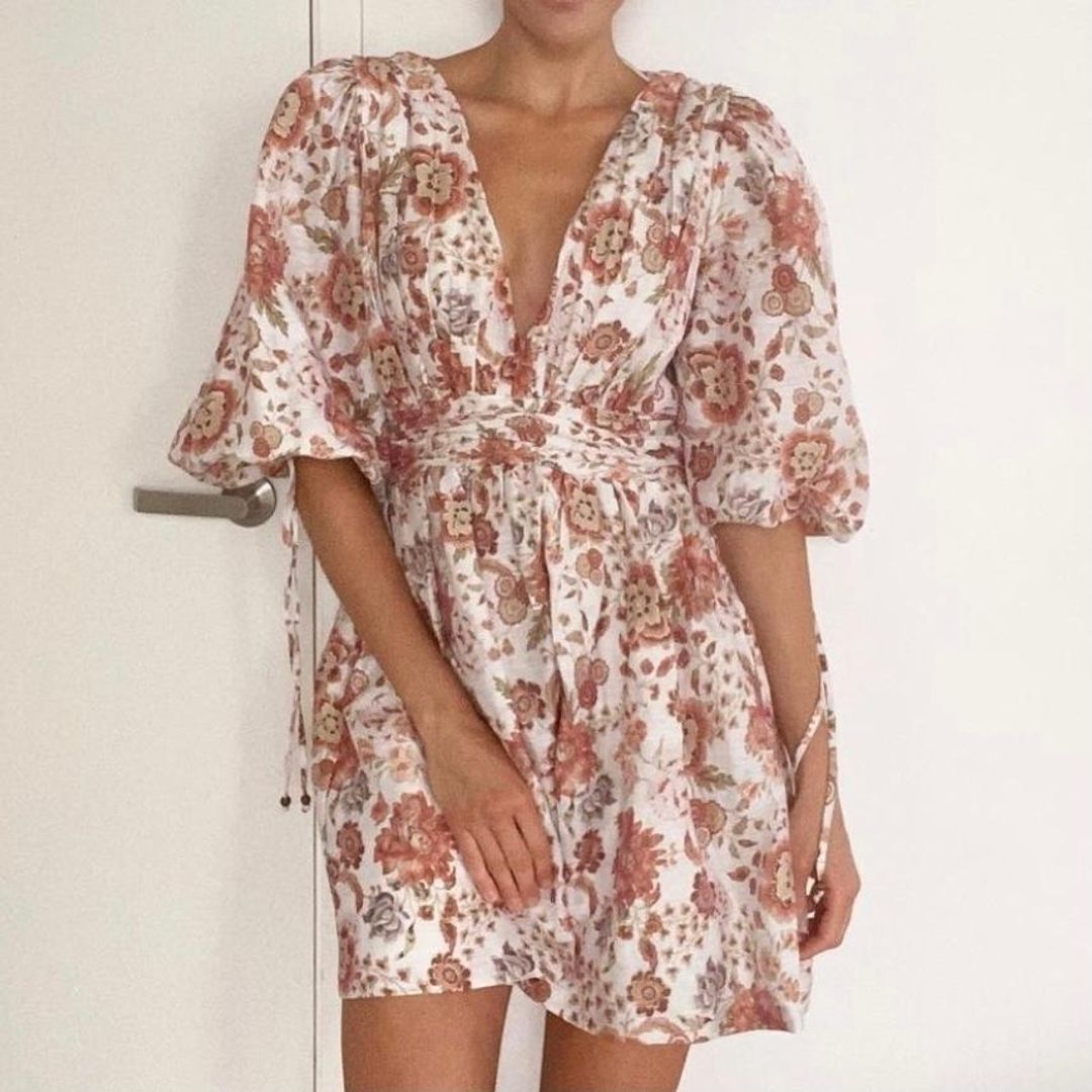 Ministry of Style Nu Boheme Mini Dress Boho Floral Print Size 6 for rent on The Volte - main image