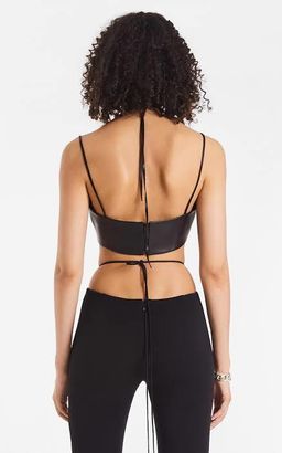 Dion Lee Leather Single Link Bra Black Size 8 for rent on The Volte - image 2