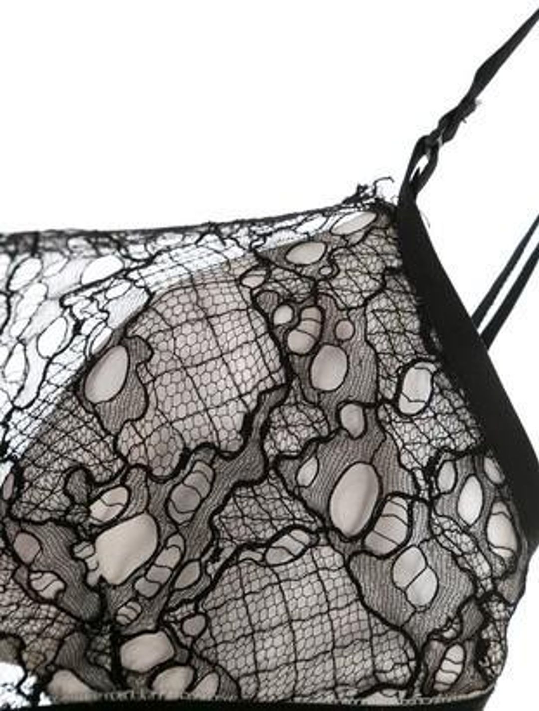 Dion Lee Marrow Lace Bandeau Bralette Black Size 8 for rent on The Volte - main image