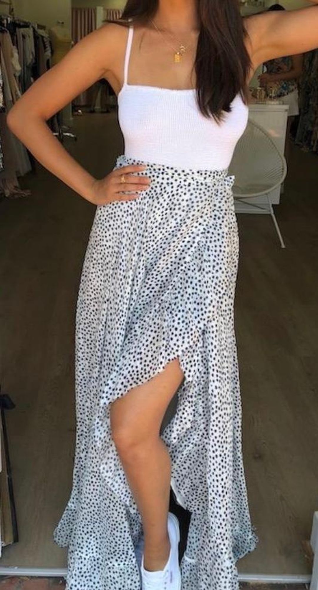 Sass and Bide Marseille Polka dot Maxi Skirt size 10 for rent on The Volte - main image