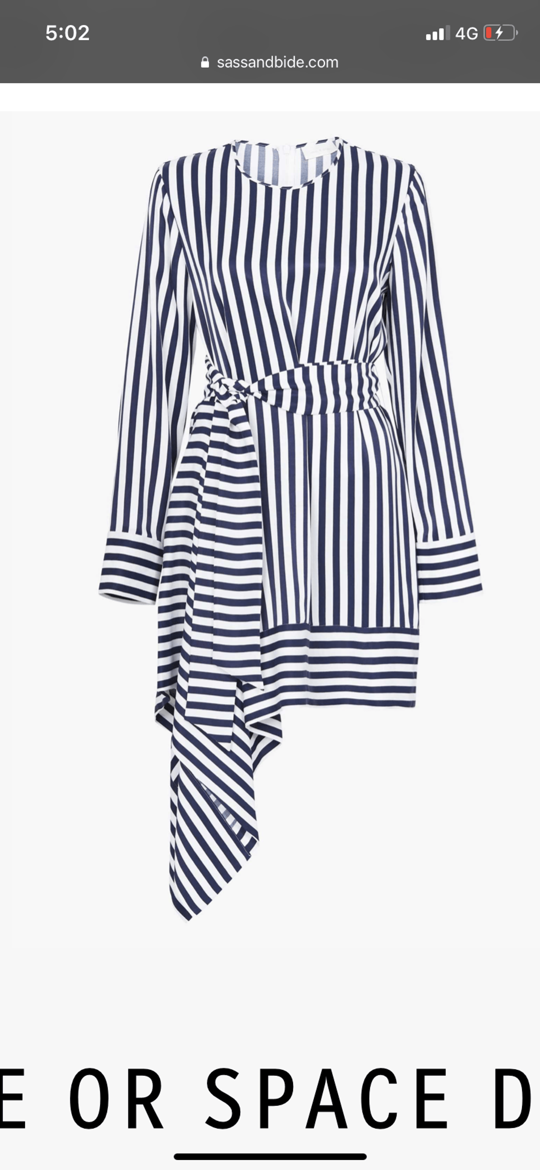 Sass and Bide Time or Space Stripe Dress Size 8 for rent on The Volte - main image