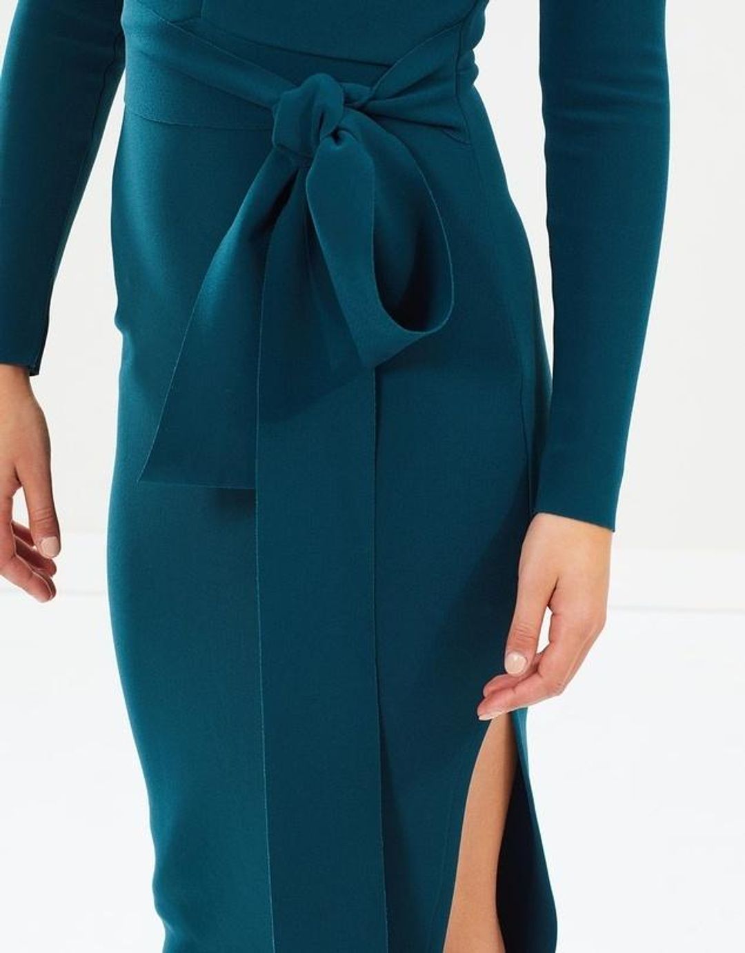 Bec and Bridge L/S Tasha Midi Dress - Emerald Green for rent on The Volte - main image