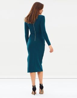 Bec and Bridge L/S Tasha Midi Dress - Emerald Green for rent on The Volte - image 4