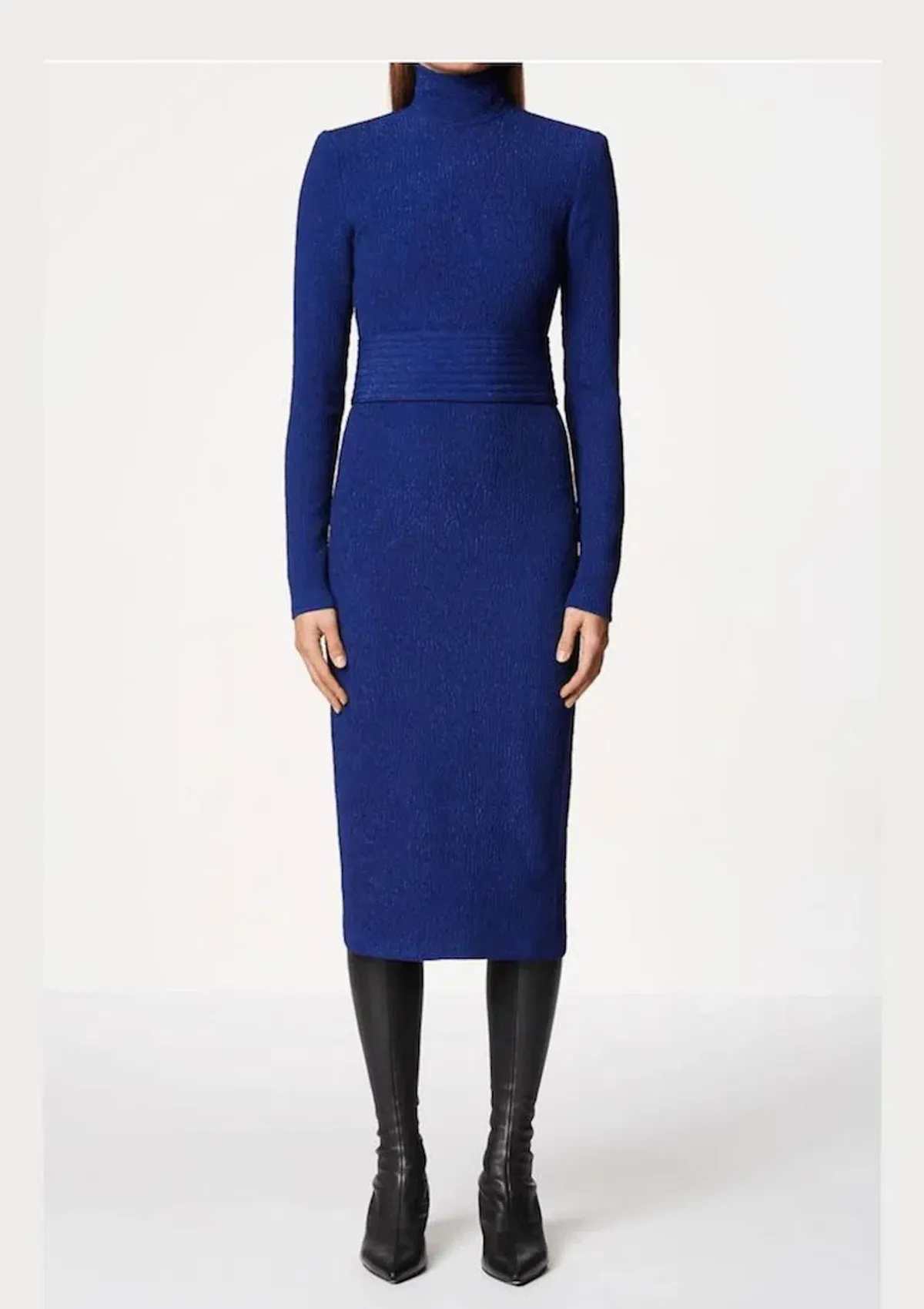 Scanlan Theodore Reptile Stretch Dress Blue One Size  for rent on The Volte - main image