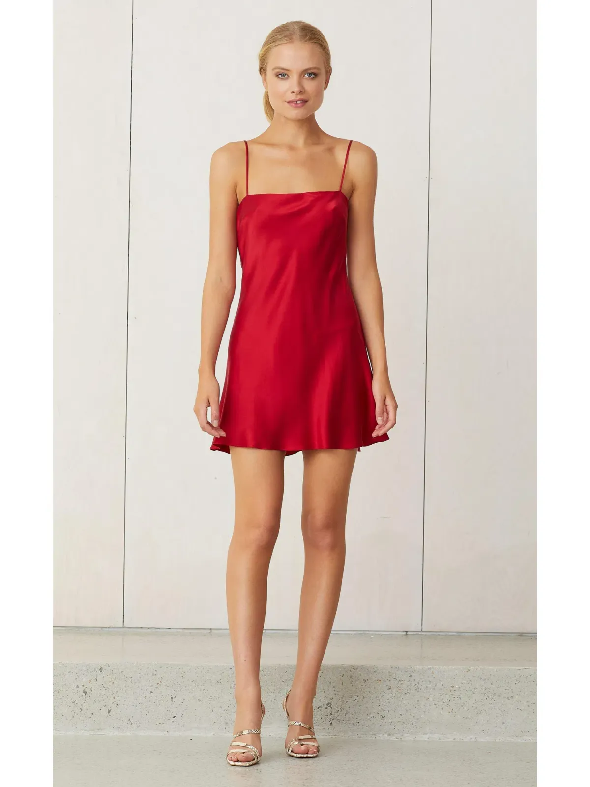 Bec & Bridge Classic Mini Dress Crimson Size AU 6 for rent on The Volte - main image