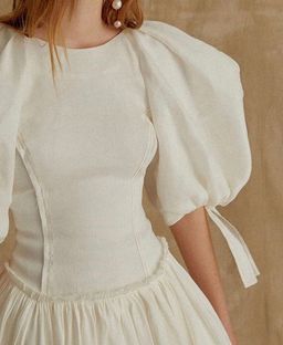 Aje Overture Laced Ballet Mini Dress White Size 8  for rent on The Volte - image 3