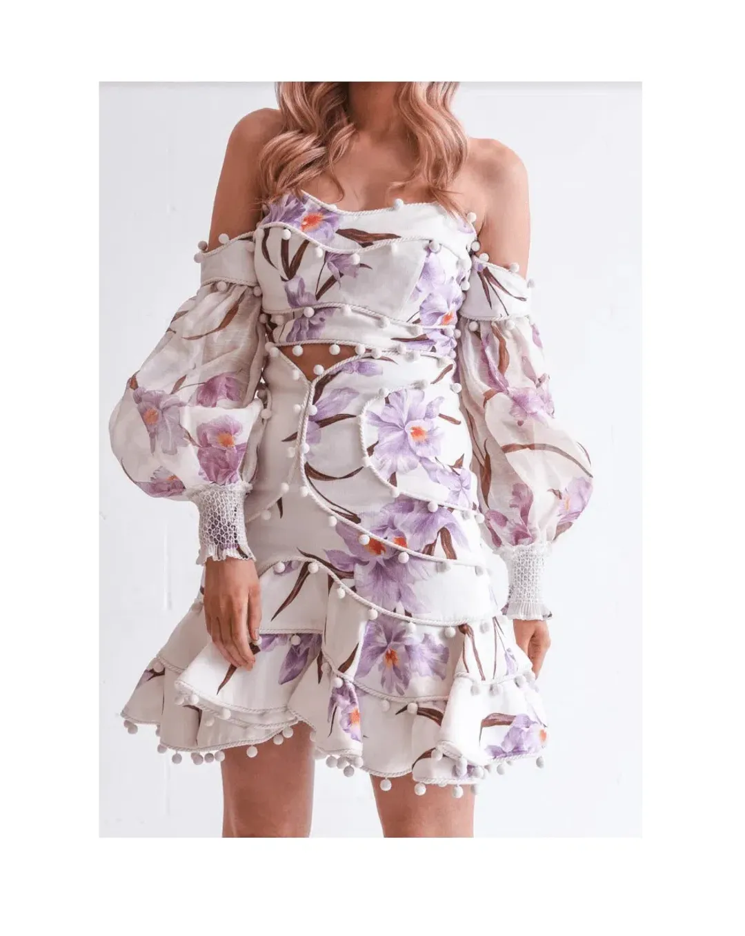 Zimmermann Corsage Bauble Bodice and Mini Skirt Set in Orchid Size 1 / Au 10 for rent on The Volte - main image