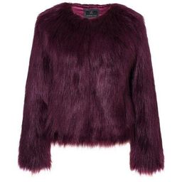Unreal Fur Dream Jacket in Plum size 8  for rent on The Volte - image 2