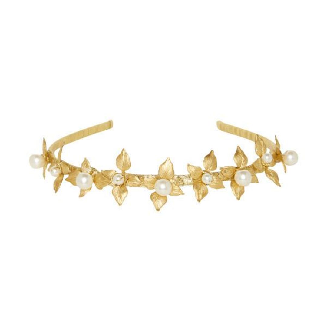 Heather McDowall Bridal Justine Headpiece Gold for rent on The Volte - main image