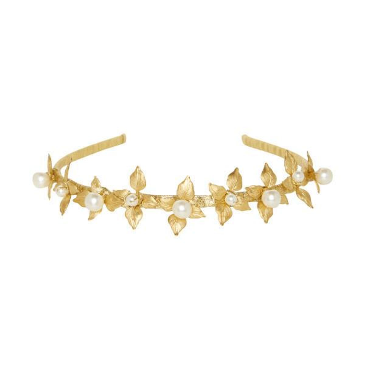 Heather McDowall Bridal Justine Headpiece Gold for rent on The Volte - main image