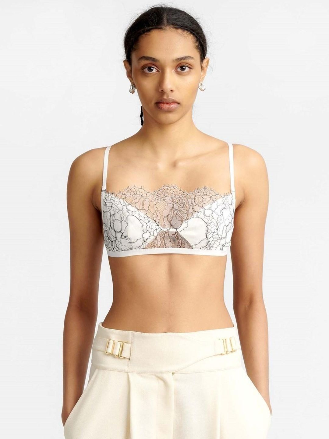 Dion Lee Trace Lace Bandeau white size 8 for rent on The Volte - main image